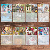 Simple Photo Collage 5 Per Month Custom Kalender