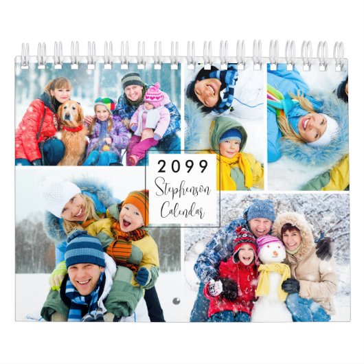 Simple Photo Collage 5 Per Month Kalender (Hoes)