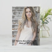 Simple Photo Collage Afstudeerder Name Afstuderen Aankondiging (Staand voorkant)