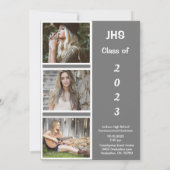 Simple Photo Collage Afstudeerder Name Afstuderen Aankondiging (Achterkant)