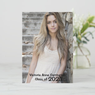 Simple Photo Collage Afstudeerder Name Afstuderen Aankondiging