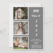 Simple Photo Collage Afstudeerder Name Afstuderen Aankondiging (Voorkant)