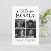 Simple Photo Collage Funeral Thank You Bedankkaart (Staand voorkant)