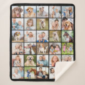 Simple Photo Collage Personalized 30 Picture Sherpa Deken (Voorkant)