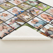 Simple Photo Collage Personalized 30 Picture Sherpa Deken (3/4)