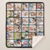 Simple Photo Collage Personalized Multi 30 Picture Sherpa Deken (Voorkant)