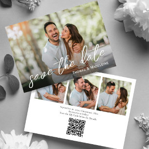 Simple Photo Collage Wedding Save The Date