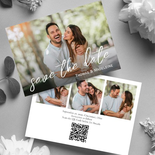 Simple Photo Collage Wedding Save The Date
