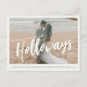 Simple Photo Destination Wedding Save the Date  Aankondigingskaart (Voorkant)