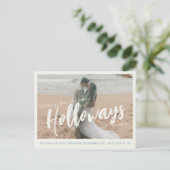 Simple Photo Destination Wedding Save the Date  Aankondigingskaart (Staand voorkant)