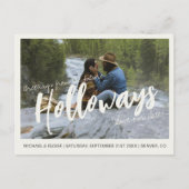 Simple Photo Destination Wedding Save the Date  Aankondigingskaart (Voorkant)