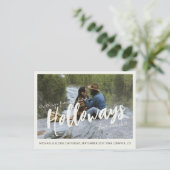 Simple Photo Destination Wedding Save the Date  Aankondigingskaart (Staand voorkant)