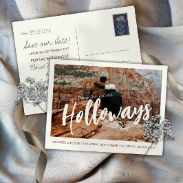 Simple Photo Destination Wedding Save the Date Aankondigingskaart