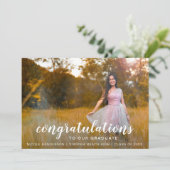 Simple Photo Elegant Afstuderen Aankondiging (Staand voorkant)