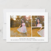 Simple Photo Elegant Afstuderen Aankondiging (Achterkant)