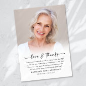 Simple Photo Funeral Bedankkaart