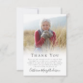 Simple Photo Funeral Bedankkaart (Voorkant)