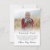 Simple Photo Funeral Bedankkaart (Voorkant)