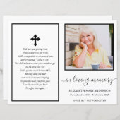 Simple Photo Funeral Program (Voorkant / Achterkant)