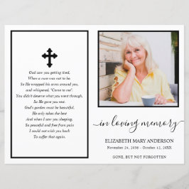 Simple Photo Funeral Program