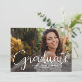 Simple Photo Graduation Party Kaart (Staand voorkant)