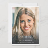 Simple Photo Graduation Party Kaart (Voorkant)