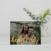Simple Photo Happy Heart-dagscript Folie Feestdagen Briefkaart (Staand Voorkant)