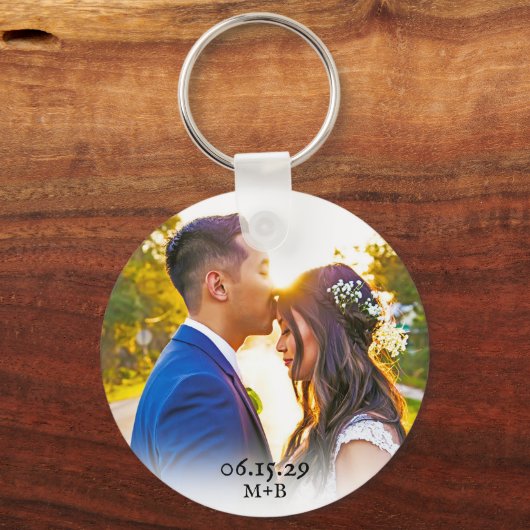 Simple Photo Jubileum Valentijnsdag Cadeaus Sleutelhanger (Voorkant)