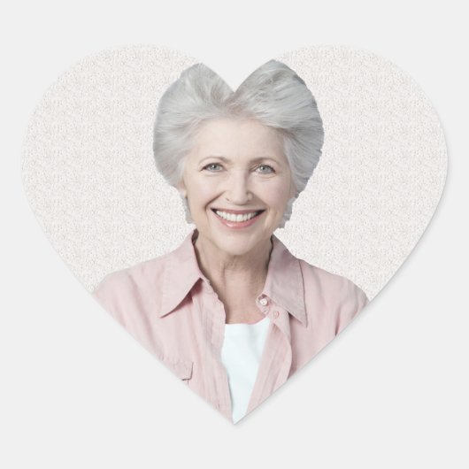 Simple Photo Memorial Heart Sticker (Voorkant)