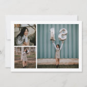 Simple Photo Modern Afstuderen Aankondiging (Achterkant)