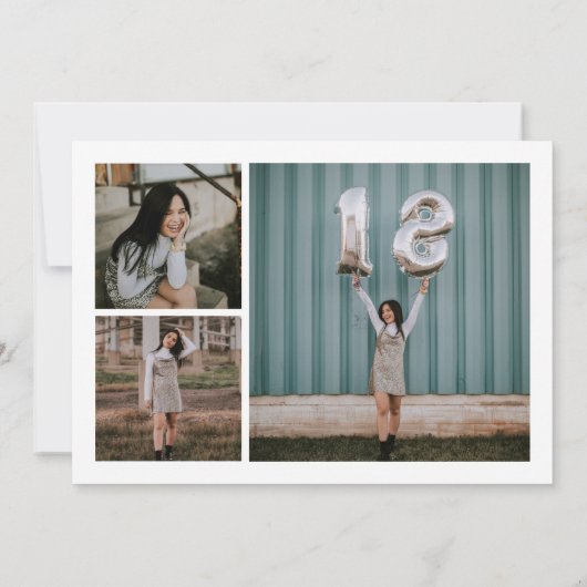 Simple Photo Modern Afstuderen Aankondiging (Achterkant)