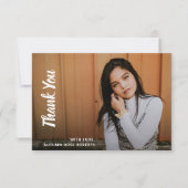 Simple Photo Modern Afstuderen Bedankkaart (Voorkant)