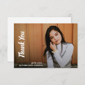 Simple Photo Modern Afstuderen Bedankkaart (Voorkant / Achterkant)