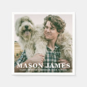 Simple Photo Modern Afstuderen Servet (Voorkant)