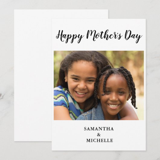 Simple Photo Moederdag (Voorkant / Achterkant)