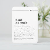 Simple Photo Monogram Rounded Wedding  Bedankkaart (Staand voorkant)