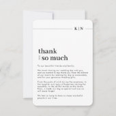 Simple Photo Monogram Rounded Wedding  Bedankkaart (Voorkant)