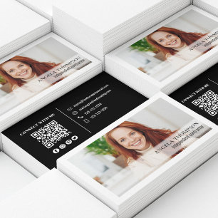 Simple Photo Professional QR-code zwart Visitekaartje