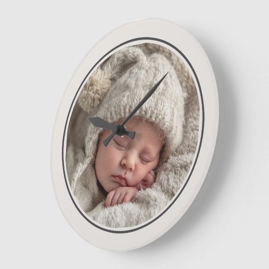 Simple Photo Template Personalized Frame Grote Klok (Hoek)
