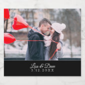 Simple Photo Template Weddenschap Bier Etiket (Enkel label)