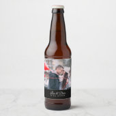 Simple Photo Template Weddenschap Bier Etiket (Voorkant)