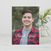 Simple Photo Thank you Graduation Personalize Bedankkaart (Staand voorkant)