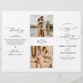 Simple Photo Tri-Fold Wedding Ceremony Program (Voorkant)