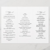 Simple Photo Tri-Fold Wedding Ceremony Program (Achterkant)