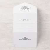 Simple Photo Wedding RSVP All In One Uitnodiging (Buitenkant)