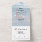 Simple Photo Wedding RSVP All In One Uitnodiging (Binnen)