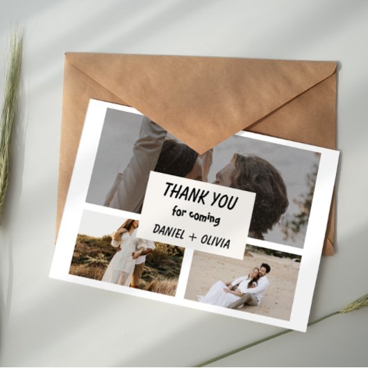 Simple Photo Wedding Thank You Card Informatiekaartje