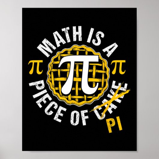 Simple Pi Symbool Shirt National Pi Day Gift Poster (Voorkant)