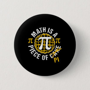 Simple Pi Symbool Shirt National Pi Day Gift Ronde Button 5,7 Cm