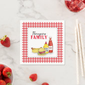 Simple Picnic Watercolor Hamburger Hotdog Cute Servet (Insitu)